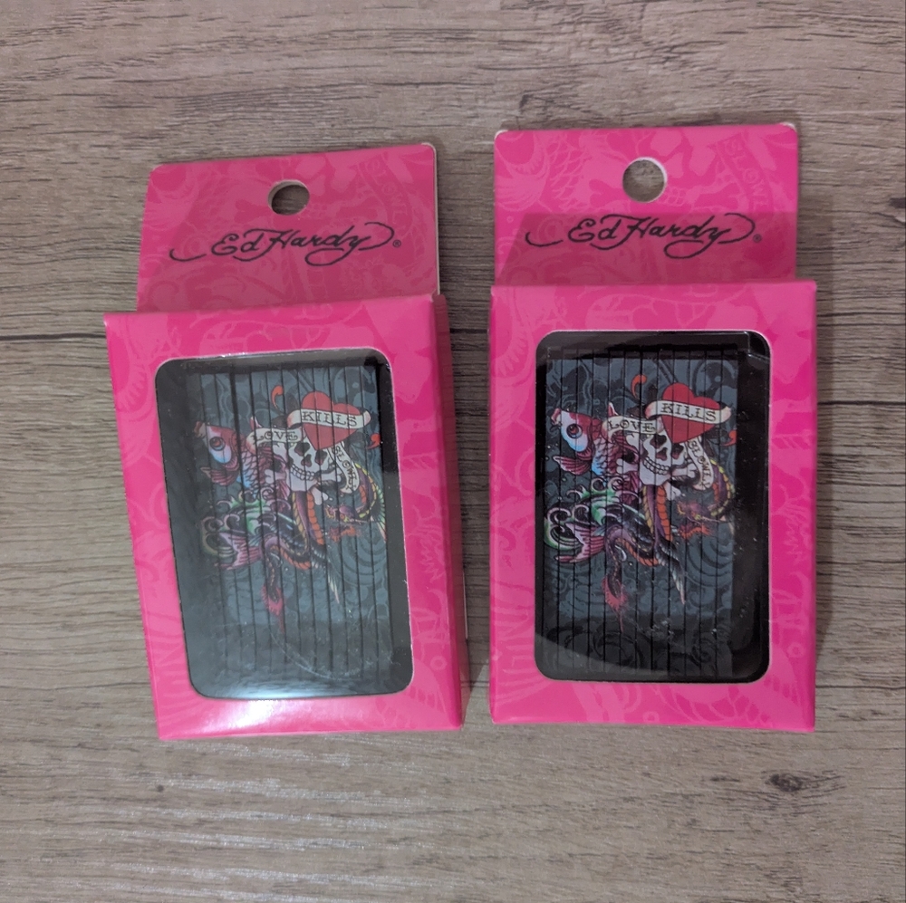 LAST ONE: Ed Hardy Love Kills Hair Pins Bobby Pins X 2 Packs New! Y2K 90s Retro